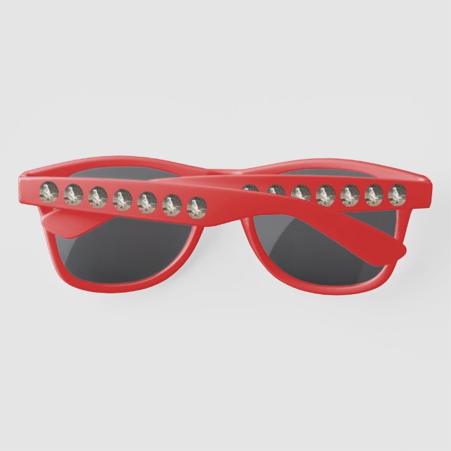 Weißes Meerkat in Kreise, Sumbrille (Rückseite)