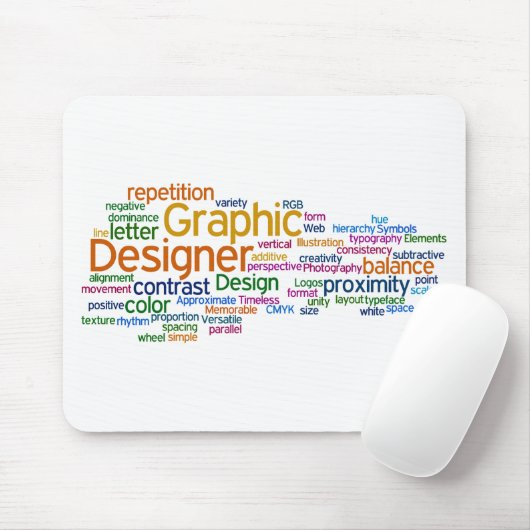 Weißes MehrfarbenMousepad Mousepad (Mit Mouse)