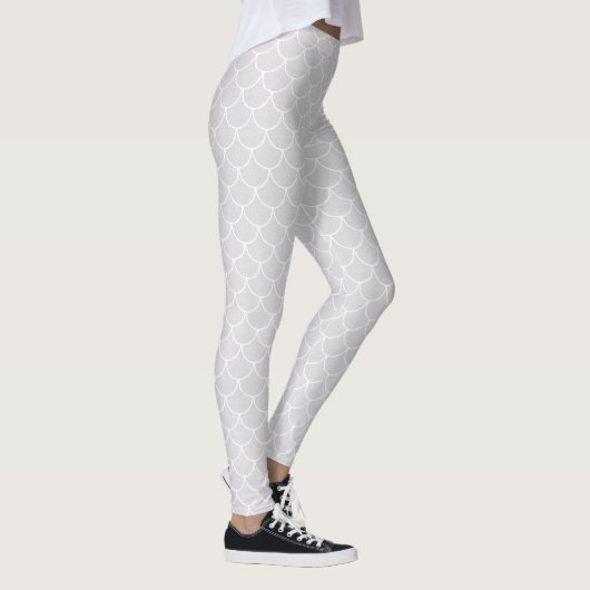 Weißes Mermaid-Muster Leggings (Rechts)
