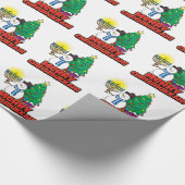 Weißes Merry Chrismukkah Wrapping Paper Geschenkpapier (Ecke)