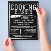 Weißes Messer, Gourmet, Werbung für Kochkurse Flyer (Hand)