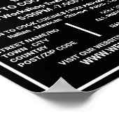 Weißes Messer, Gourmet, Werbung für Kochkurse Poster (Ecke)