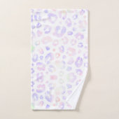 Weißes Metallleopardenmuster Badhandtuch Set (Handtuch)