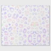 Weißes Metallleopardenmuster Geschenkpapier (Flach)