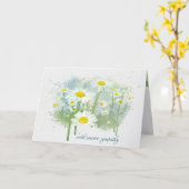 Weißes Milchfeld-Beileid Karte (Gelbe Blume)