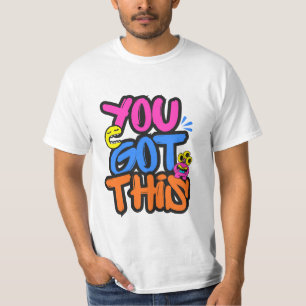 Weißes Mindset-Zitat-T-Shirt Fettschrift Grafik- T-Shirt