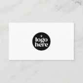 Weißes Minimal-QR-Code Social Media Logo Visitenkarte (Vorderseite)