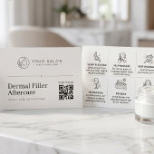Weißes minimales Filler-Aftercare-QR-Code-Logo