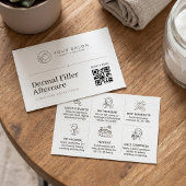 Weißes minimales Filler-Aftercare-QR-Code-Logo