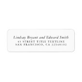 Weißes Minimalistisch sauberes stylisches Etikett (Vorne)