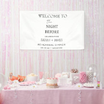 Weißes Minimalistisches Abendessen Begrüßungsgröss