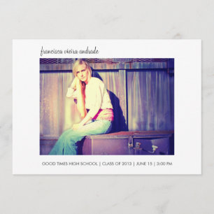 Weißes Minimalistisches des Highschool Ankündigung