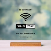 Weißes Minimalistisches einfaches Wifi-Kennwort Acrylschild (Neutral)