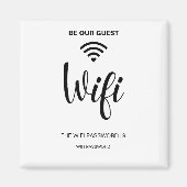 Weißes Minimalistisches einfaches Wifi-Kennwort Magnet (Vorne)