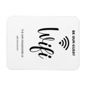 Weißes Minimalistisches einfaches Wifi-Kennwort Magnet (Horizontal)