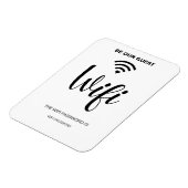 Weißes Minimalistisches einfaches Wifi-Kennwort Magnet (Linke Seite)
