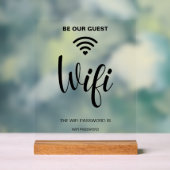 Weißes Minimalistisches einfaches Wifi-Passwort -  Acrylschild (Neutral)