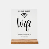 Weißes Minimalistisches einfaches Wifi-Passwort - Acrylschild (Vorderseite)