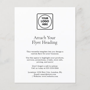 Weißes minimalistisches Logo   Sauberes einfaches  Flyer