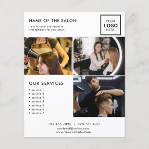 Weißes minimalistisches Marketing-Foto-Flyer für S Flyer