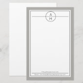 Weißes Minimalistisches modernes Unisexberufliches Briefpapier (Vorne/Hinten)