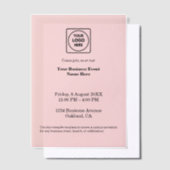 Weißes Minimalistisches Unternehmen | Berufliches  Pergament Einladungen (Versetzt)