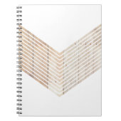 Weißes Minimalistisches Zickzack mit Holz Notizblock (Vorderseite)