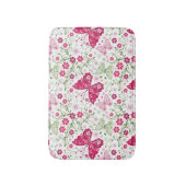 Weißes mit Blumenmuster Badematte (Vorderseite Vertikal)