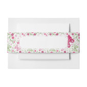 Weißes mit Blumenmuster Einladungsbanderole (Vorderseite Beispiel)