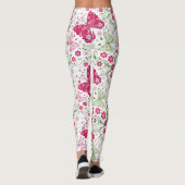 Weißes mit Blumenmuster Leggings (Rückseite)