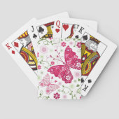 Weißes mit Blumenmuster Spielkarten (Rückseite)