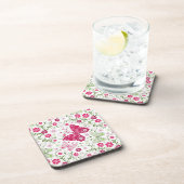 Weißes mit Blumenmuster Untersetzer (Rechte Seite)