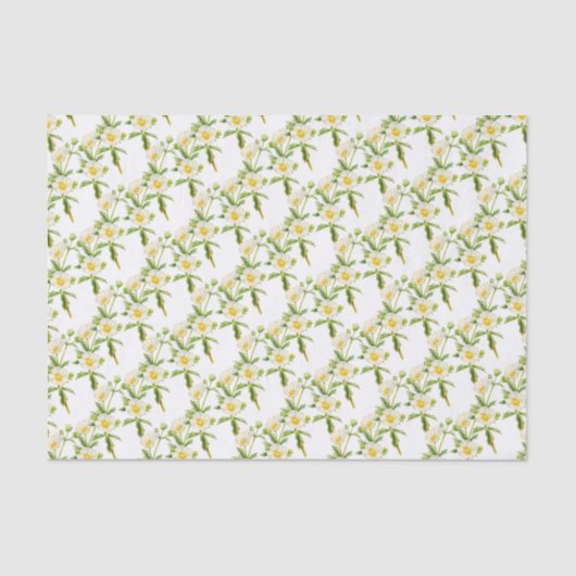 Weißes mit Blumenseidenpapier der Seidenpapier (Vorderseite)