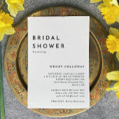 Weißes modernes, feines Brautparty Einladung