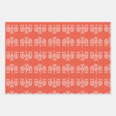 Weißes, modernes Menorah Wrapping Paper Sheets Geschenkpapier Set (Vorderseite 2)