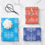 Weißes, modernes Menorah Wrapping Paper Sheets Geschenkpapier Set<br><div class="desc">White Modern Menorah Ändern Sie die Hintergrundfarbe,  um es zu Ihrem eigenen zu machen!</div>