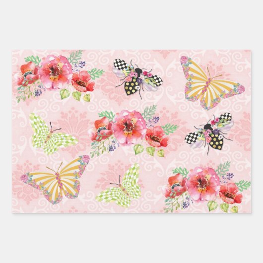 Weißes Mohnwabpapier, Set 3 Geschenkpapier Set (Vorderseite 3)