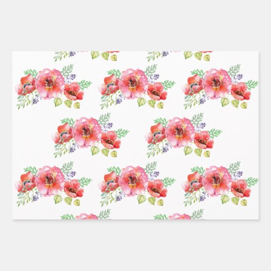 Weißes Mohnwabpapier, Set 3 Geschenkpapier Set (Vorderseite 2)