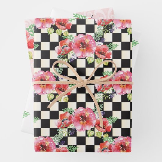 Weißes Mohnwabpapier, Set 3 Geschenkpapier Set (Beispiel)