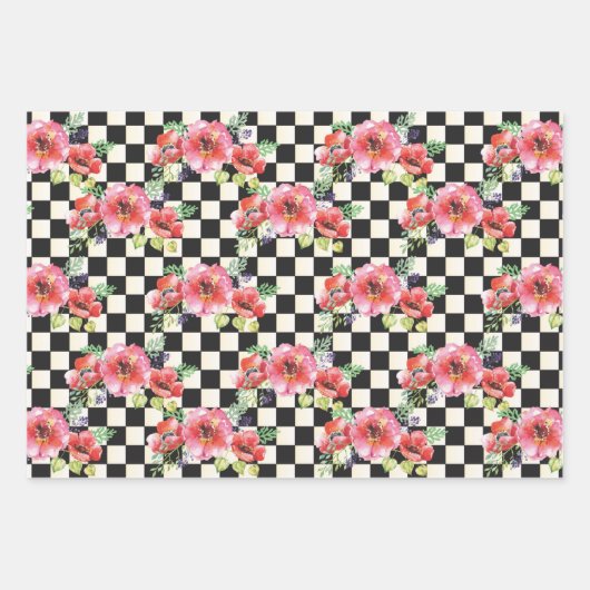 Weißes Mohnwabpapier, Set 3 Geschenkpapier Set (Vorderseite)