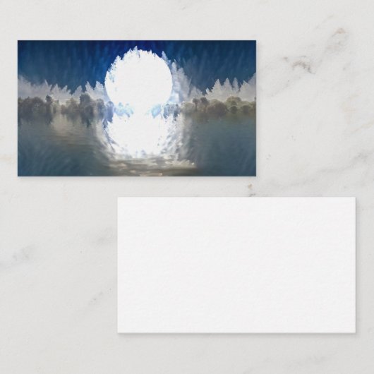Weißes Mondsteigen Visitenkarte (Vorne/Hinten)