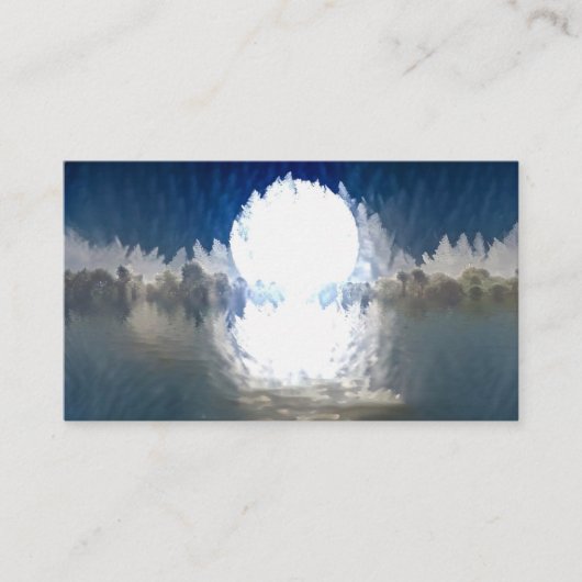 Weißes Mondsteigen Visitenkarte (Vorderseite)