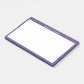 Weißes Monogramm oder Name an der ultravioletten G Post-it Klebezettel (angewinkelt)
