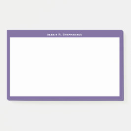 Weißes Monogramm oder Name an der ultravioletten G Post-it Klebezettel