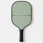 Weißes Monogramm Pickleball Schläger (Rückseite)