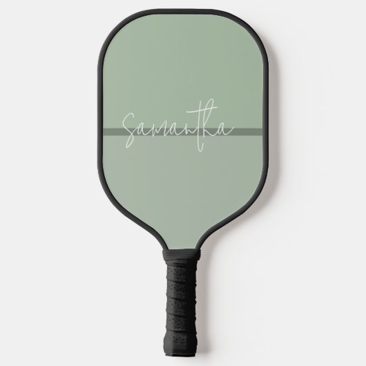 Weißes Monogramm Pickleball Schläger (Rückseite)