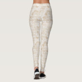 Weißes Mosiakdruck aus Stein Leggings (Rückseite)