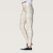 Weißes Mosiakdruck aus Stein Leggings (Links)