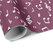 Weißes Musikalisches Wrapping Paper Geschenkpapier (Rolleneckpunkt)