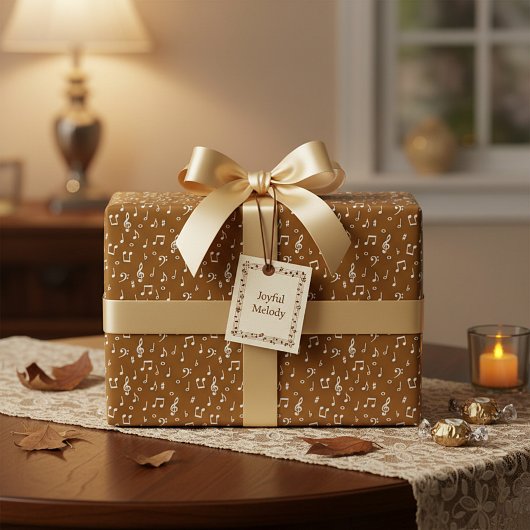 weißes Musikanschlusspapier Geschenkpapier